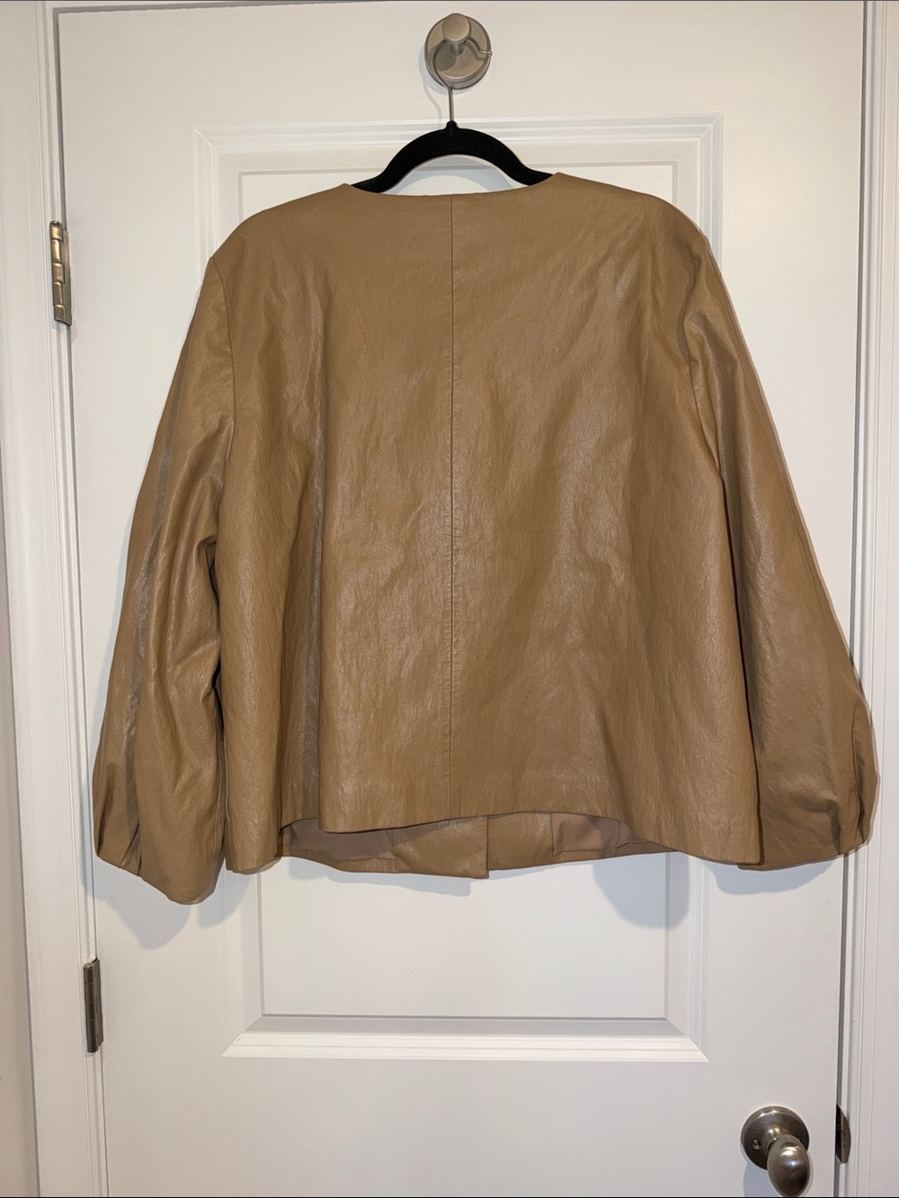Chico's, Brioche Balloon Sleeve Faux Leather Jacket, 3.5 - Picture 9 of 9
